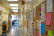 Bulletin Board Filled with Hospital Staff Notices