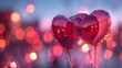 Hearts Shaped Balloons valentine Background
