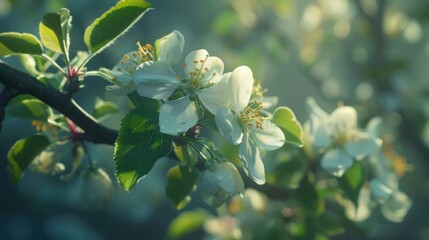 Aufkleber - Close up of a beautiful flower on a tree. Suitable for nature and botanical themes