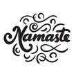 Namaste text. Hand drawn vector art.