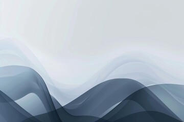 Wall Mural - Abstract background with wavy lines in shades of blue and grey