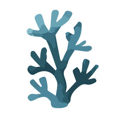 Wall Mural - Blue algae in watercolor. Hand drawn botanical vector illustration.