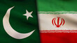 Iran and Pakistan flag
