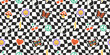Fun retro cartoon sticker seamless pattern. Trendy 90s doodle icon background with flower, happy face and butterfly. Colorful vintage groovy art label wallpaper, cool emoticon symbol print.	
