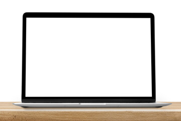modern laptop computer  isolated on the desk