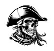 Pirat Skelett Kopf Vektor Tattoo Schädel