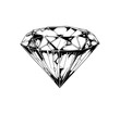 Diamant Silhouette Edelstein Juwel Vektor