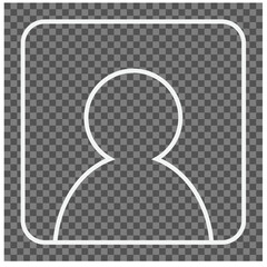 Leinwandbilder - Blank avatar photo placeholder icon on transparent background. Vector illustration.	