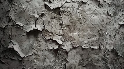 Poster - A black and white photo of a cracked wall texture. Suitable for backgrounds and textures