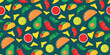 Mexican food seamless pattern. Cuisine poster design.