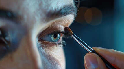 Poster - Close up of a person using a pair of scissors, perfect for creative projects