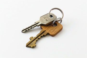 Poster - Keys sitting on top of a wooden key holder. Great for home organization projects