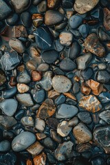 Aufkleber - A close-up view of a bunch of rocks. Suitable for geological concepts