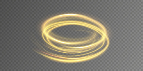 Poster - Luminous gold podium lines png of speed. Light glowing effect png. Abstract motion lines. Light trail wave, fire path trace line, car lights, optic fiber and incandescence curve twirl