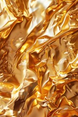 Aufkleber - Close-up shot of a shiny gold foil background, perfect for luxury and elegant designs