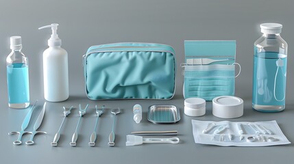 Comprehensive Wound Care Dressing Set with Essential Medical Supplies and Instruments for Healthcare Professionals