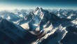 Majestätische Schneegipfel - Alpine Bergkette in der Morgensonne