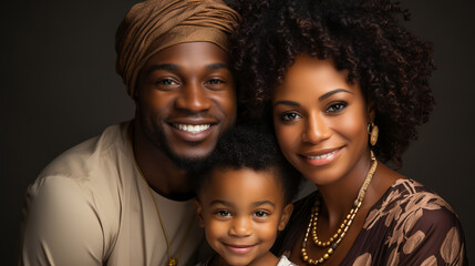 Smiling Faces of an African Family