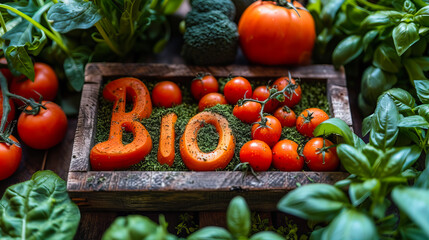 Wall Mural - Bio Vegetables Background