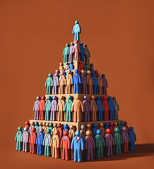 Wall Mural - pyramid of people