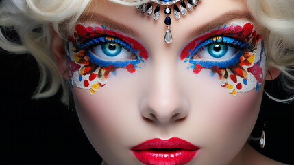 Creative Makeup.  High Fashion model