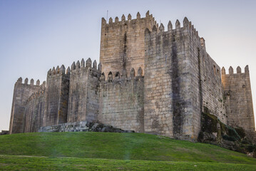 Canvas Print - Castle in Old Town of Guimaraes historic city, Portugal