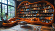 Modern Bookshelf. A Whimsical Touch to Home Library Design