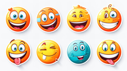 Wall Mural - funny comic Smiley collection