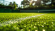 © Clipart Collectors - Close-up grass tennis court, freshly cut grass on a tennis court before a tournament