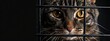 Curious Tabby Cat Peeking Through Metal Bars of a Cage with Sad Eyes