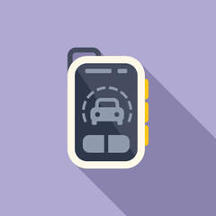Poster - car alarm system icon flat vector. smart security. keyless secure