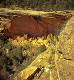 Fototapeta Desenie - Rocky dwelling in Mesa Verde National Park, USA, Colorado, World Heritage Site by UNESCO
