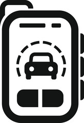 Poster - Car alarm system icon simple vector. Smart security. Keyless secure
