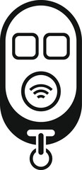 Poster - Control boot key icon simple vector. Smart security. Transport control