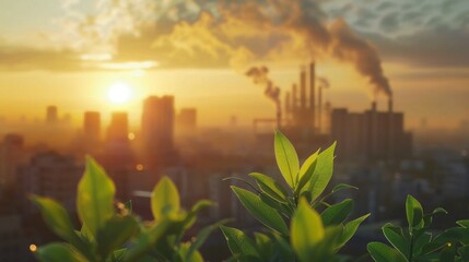 Enviromentally sustainable company target in 2024. Carbon neutral and net zero concept. Reducing carbon footprint. Decreasing CO2 emissions target. Limit climate change and global warming