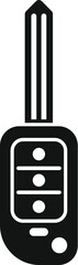 Poster - Digital smart key icon simple vector. Security control. Chip object