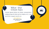 Fototapeta  - Client or customer service review feedback testimonial appreciation design template	