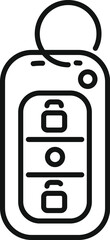 Sticker - Smart vehicle key icon outline vector. Alarm access. Control secure