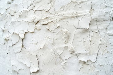 Poster - Close up of a white wall with peeling paint, suitable for background use