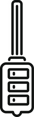 Poster - car alarm system key icon outline vector. security access. engine trunk digital