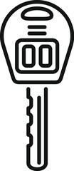 Poster - car alarm system icon outline vector. control access. safe chip emblem
