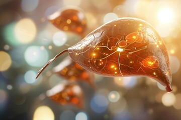Poster - Liver function test examines liver enzymes and overall liver health, Essential diagnostic tool for assessing liver function by measuring levels of enzymes and other markers