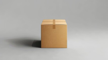 Poster - A cardboard box placed on a table. Suitable for packaging and storage concepts