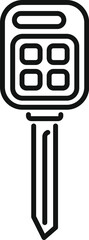Poster - Alert key control icon outline vector. Modern vehicle. System start device