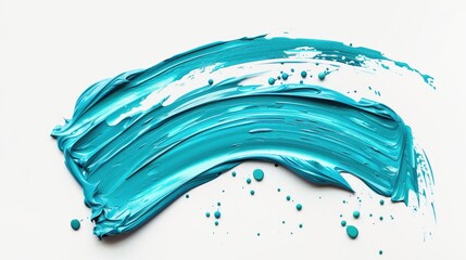 Poster - Close-up of blue paint on white surface. Ideal for artistic projects