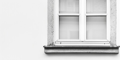 Poster - A simple black and white photo of a window. Suitable for various design projects