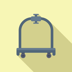 Sticker - Tour design perfect trolley icon flat vector. Move delivery. Transport traveler