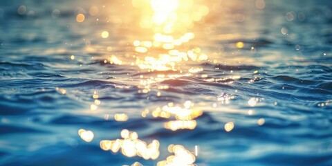 Poster - Sun shining over water, perfect for nature themes