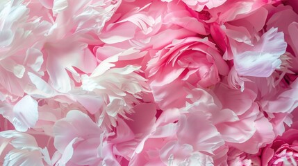 Poster - Close up of a bunch of pink and white flowers, perfect for floral backgrounds
