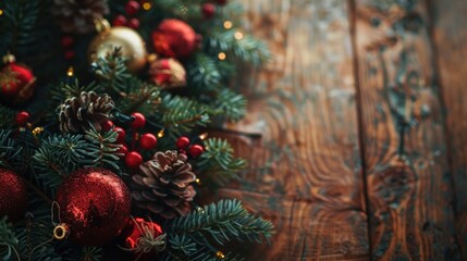 Poster - Close-up of various ornaments on a table, suitable for holiday decorations